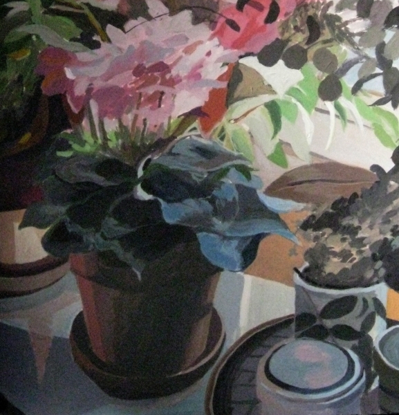 Pink and Blue Flowers 